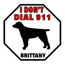Brittany 911 Pet Sign