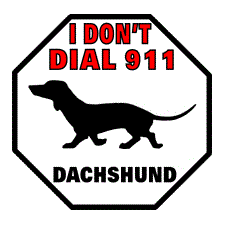 Dachshund 911 Pet Sign
