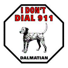 Dalmatian 911 Pet Sign