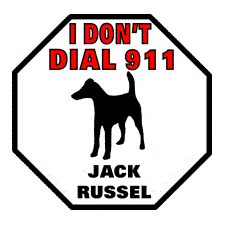 Jack Russel 911 Pet Sign