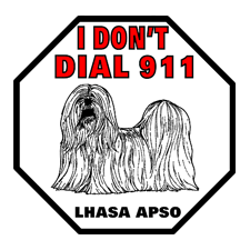 Lhasa Apso 911 Pet Sign
