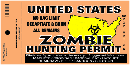 United States Zombie Hunting Permit