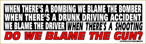 When There's A Bombing We Blame The Bomber / When There's A Drunk Driving Accident We Blame The Driv