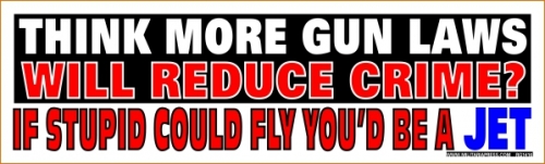 Think More Gun Laws Will Reduce Crime? If Stupid Could Fly You'd Be A Jet