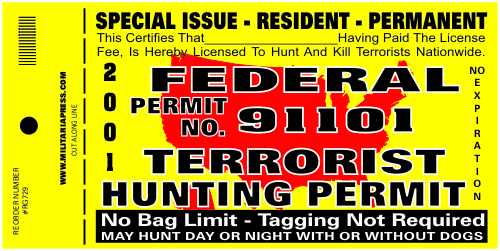 Federal Terrorist Hunting Permit